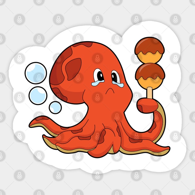 Octopus Takoyaki Sticker by Markus Schnabel